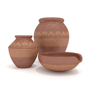 Antique Pottery - Clay Pots and Bowl