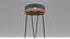 footstool chair furniture 3D model