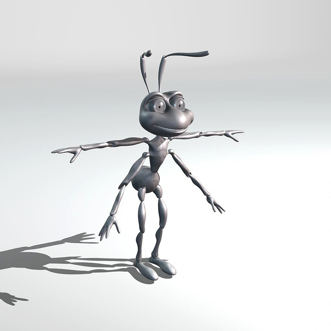 worker ant rigged animation character 3d max