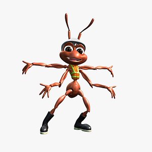 Worker Ant Character (Rigged) (Animated)