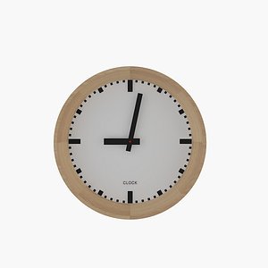 3D model Wooden Clock