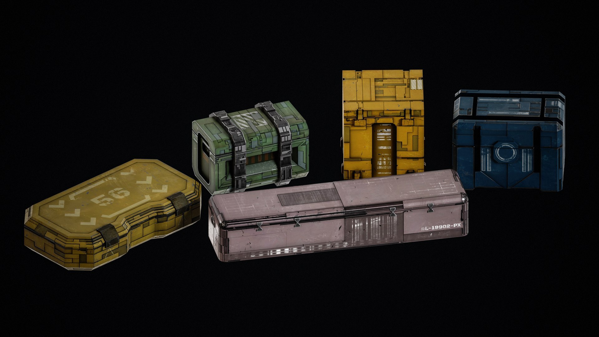SciFi Crates Pack model https://p.turbosquid.com/ts-thumb/ag/Cj6XQY/Gq/scificases_004/jpg/1782042928/1920x1080/fit_q87/92330cc1f2efa7f4bee33c2786d8d1d2c4606f62/scificases_004.jpg