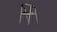Sillón moderno de madera clara con asiento tejido y detalles de cuerda.