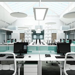 3d office interior model