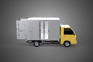 3D model SLIDING SIDE DOOR BOX TRUCK SLIDE PANEL GATE LOADER DROP PICKUP