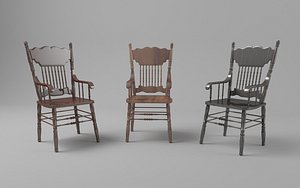 wood chair 3D model