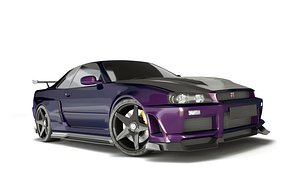 Nissan Skyline GT-R TUNED 3D model