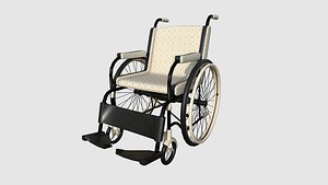 3D Wheelchair 05 Beige - Character Design Accessory Inclusive