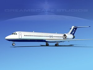 3d model turbines boeing 717-200 717s