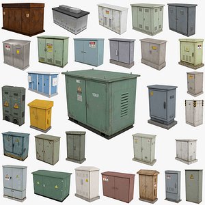 Realistic Electrical Boxes 3D model