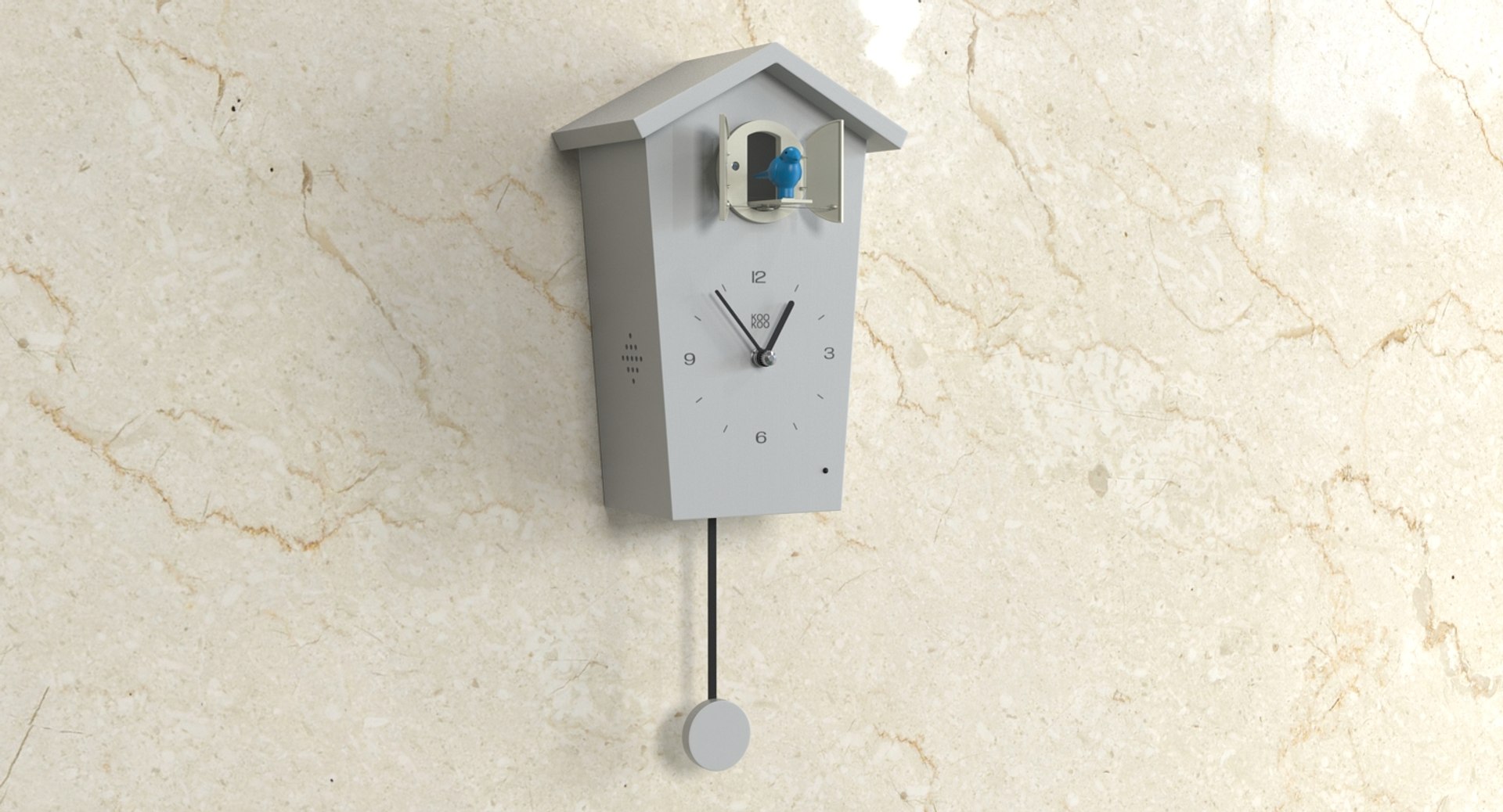 Cuckoo Clock White 3D Model 3D model preview