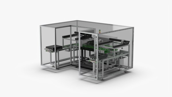 modelo 3d Fully Automatic Loading and Unloading Tray Inkjet Code ...