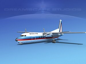 fairchild f-27 fokker 3d dxf