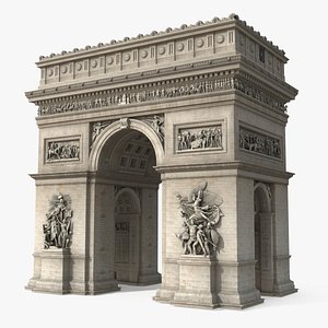 Arc de Triomphe Sculpture Facade 3D