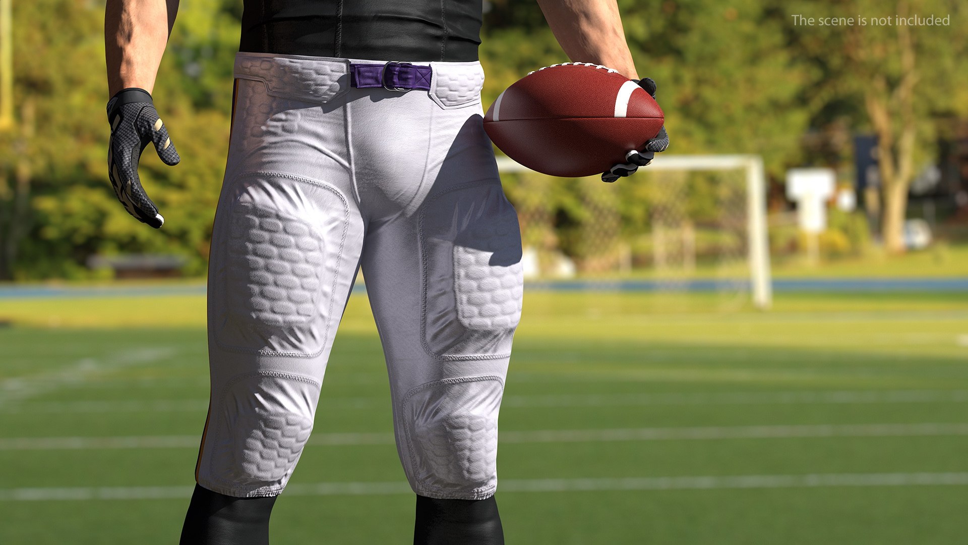 American Football Player Bottoms Uniform 3D model preview