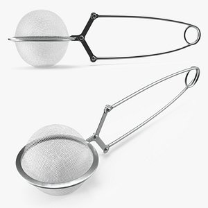 Mesh Tea Ball Strainer with Handle 3D