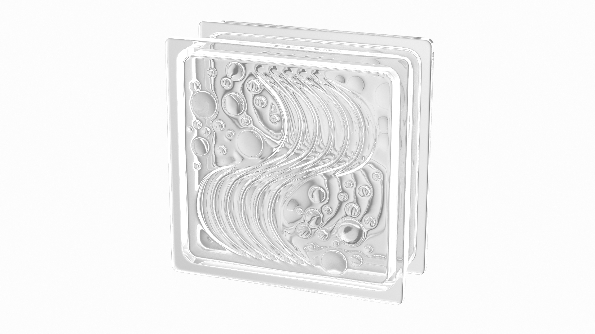3D Model Square Glass Block Ocean View TurboSquid 1830141