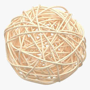 Prop 23 Rattan Balls Size 01 Cream Beige and Brown