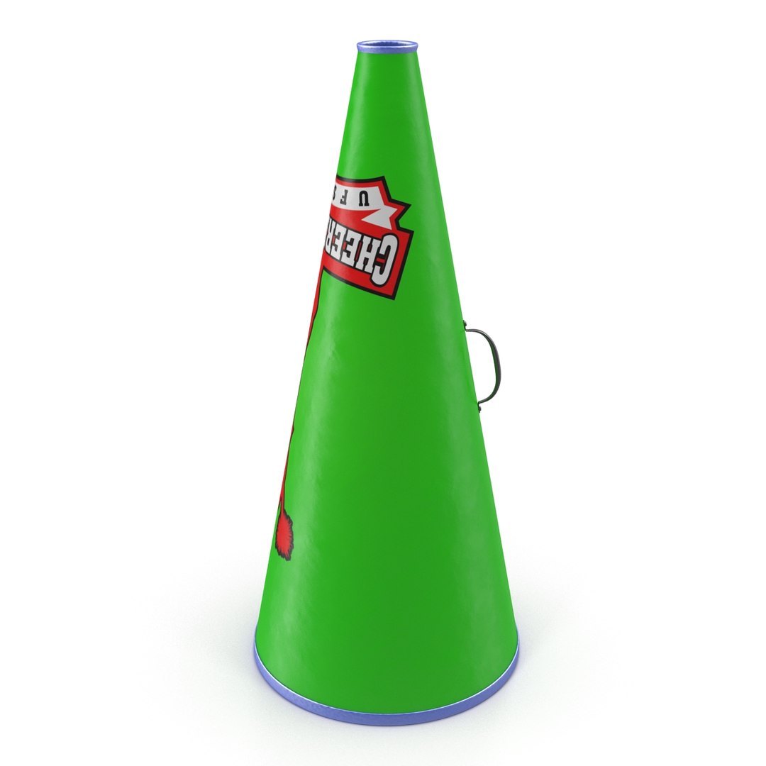 Cheerleader Megaphone Green Modeled 3d Max