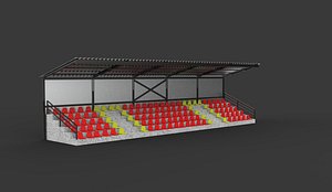 3D Grandstand 01 3D model