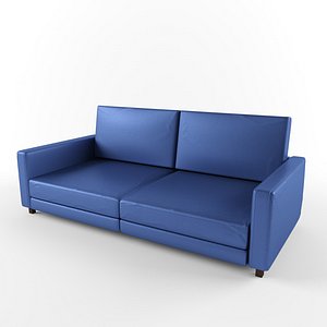 Blue Leather Sofa