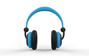3D headphone Low-poly 3D model model