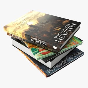 Books for interior decoration 05 3D model