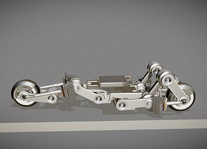 3d model futuristic trike chassis version