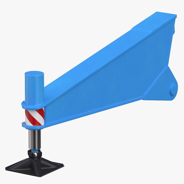 3D crane outrigger 01 blue