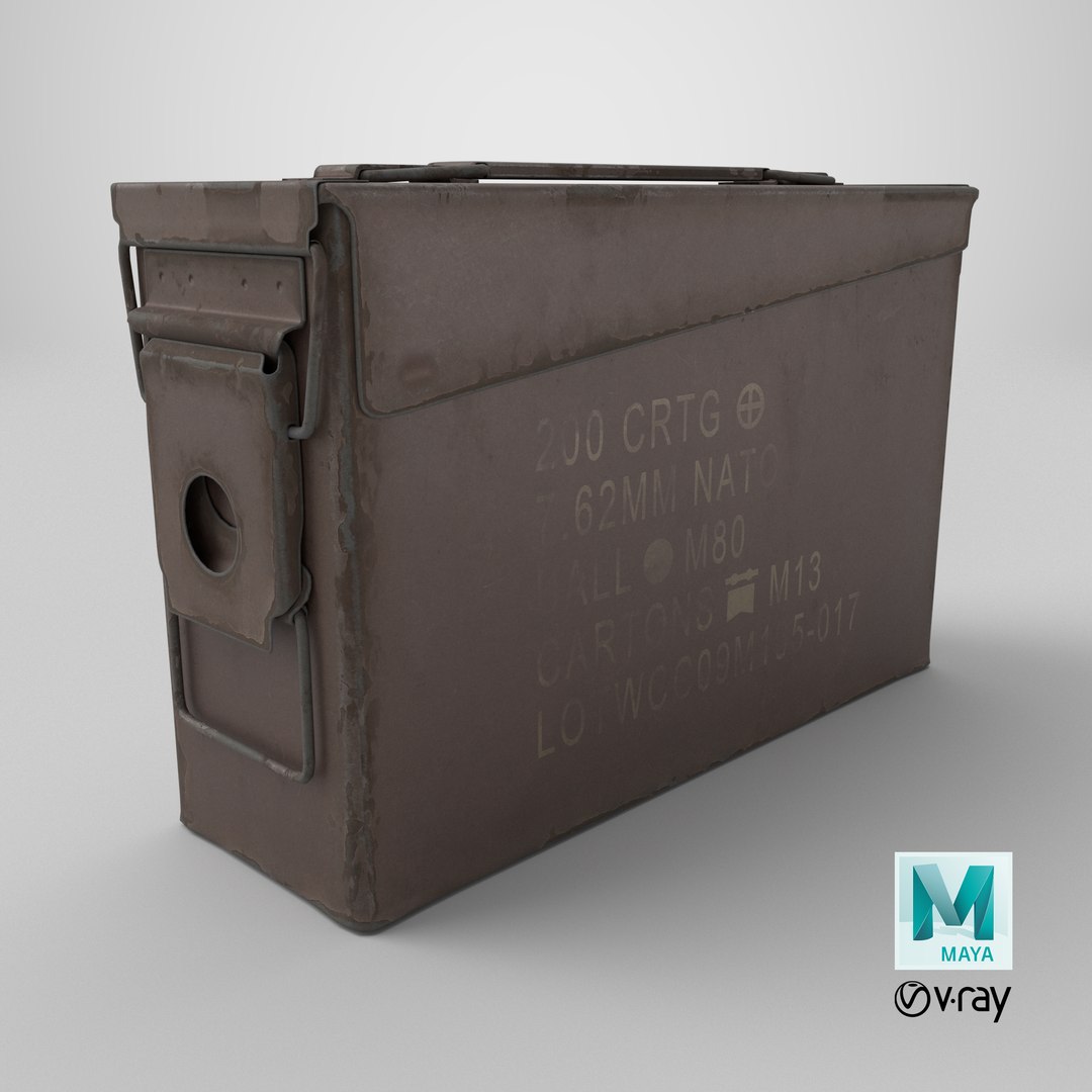 Ammo Box model https://p.turbosquid.com/ts-thumb/ah/1SV8WO/YR/stemcell_maya_vray_render/png/1740129206/1920x1080/fit_q87/7cce9c74e1ece20ce400ee1a91f1bf7a113057f7/stemcell_maya_vray_render.jpg