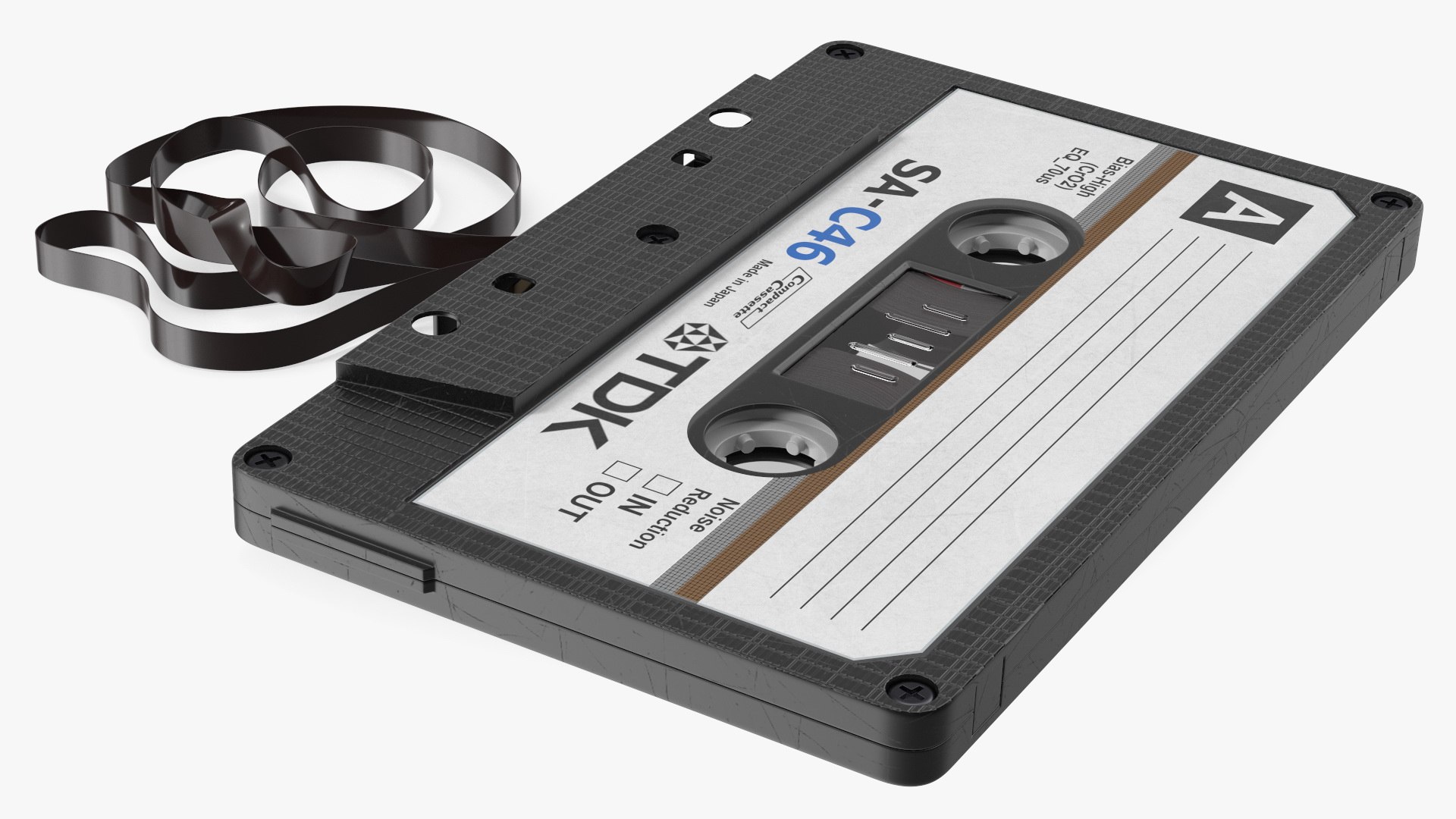 3D model Cassette Tape with Unwound Film TurboSquid 1987636