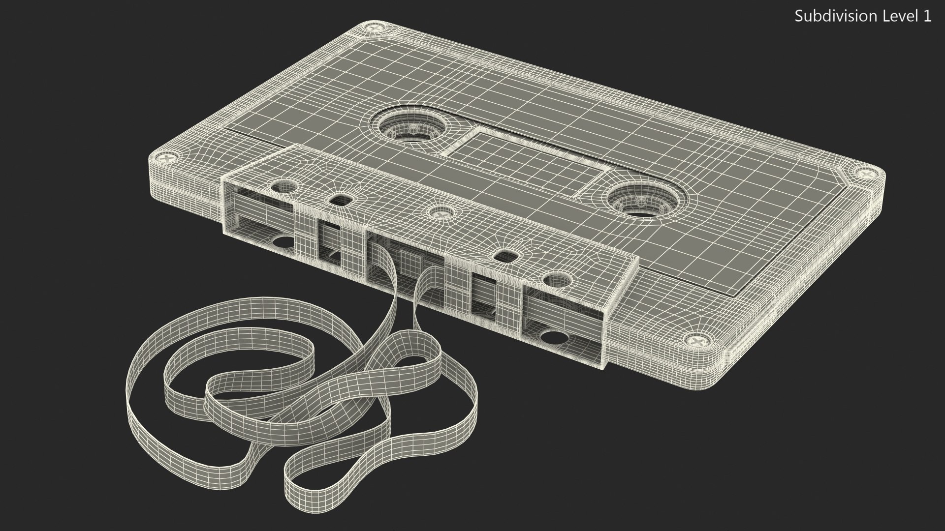 3D model Cassette Tape with Unwound Film TurboSquid 1987636