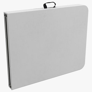 Folded White Banquet Table