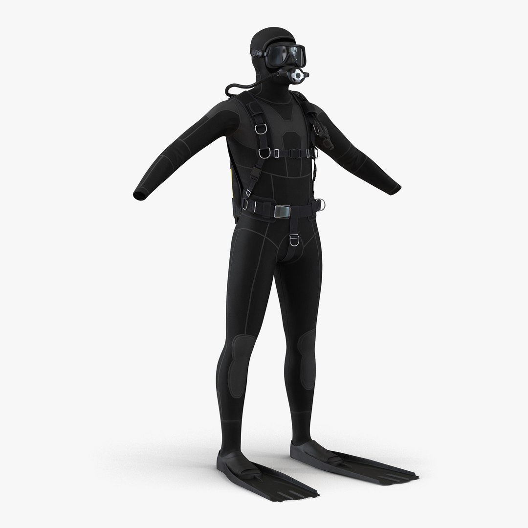 Scuba Diving Equipment 3D model preview