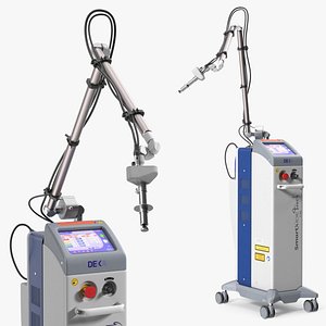 3D DEKA Fractional CO2 Aesthetic Laser Machine Rigged for Maya