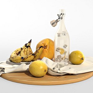 Set of yellow fruits