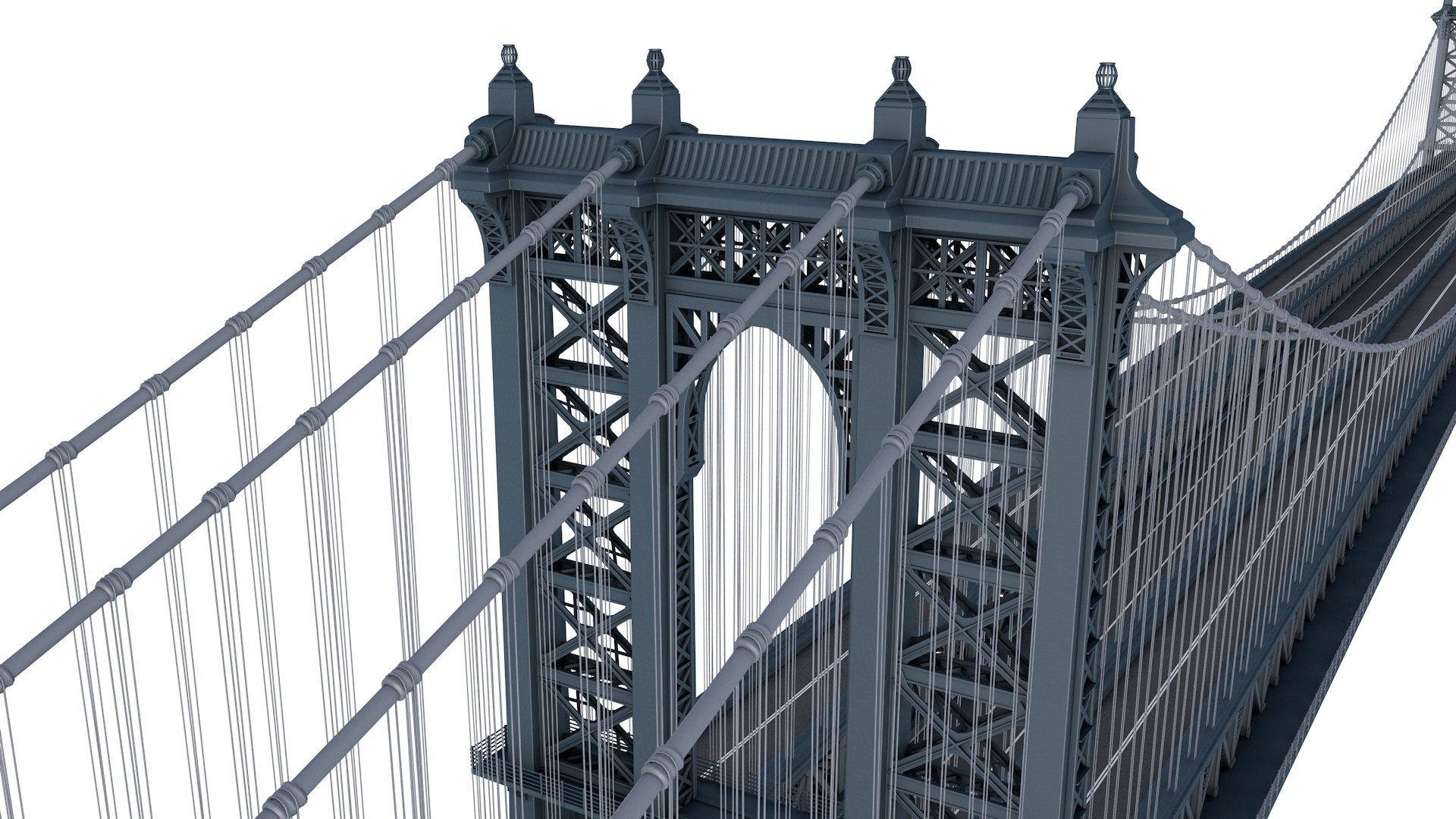 3D Model Manhattan Bridge - TurboSquid 1904402