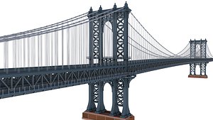 3D model Manhattan Bridge