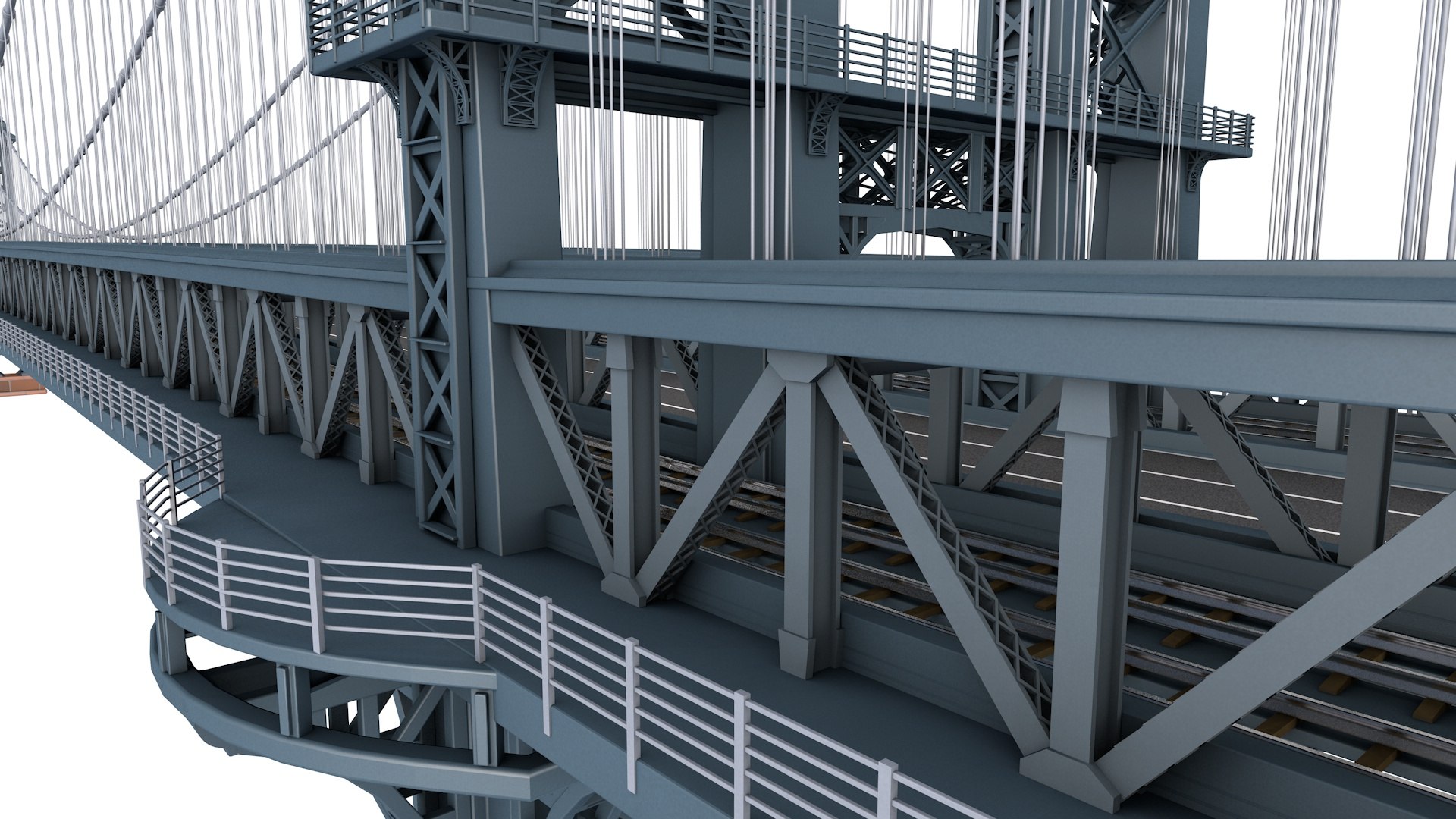 3D Model Manhattan Bridge - TurboSquid 1904402