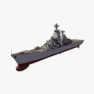 pyotr velikiy missile cruiser 3D model