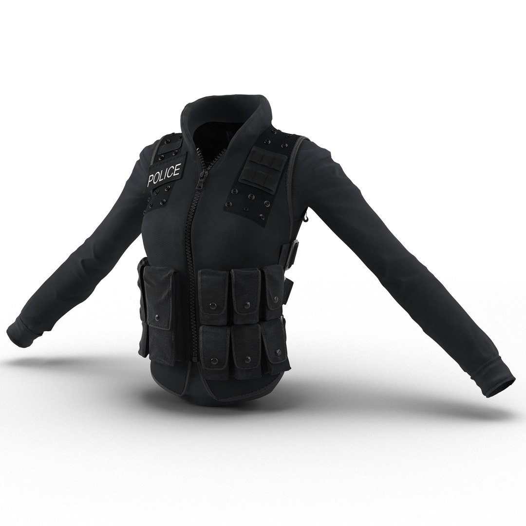 SWAT Woman Uniform 6 3D Model 3D model preview