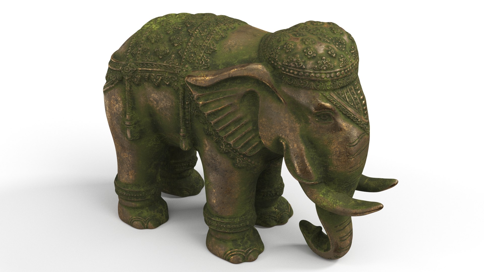 rose gold elephant statue