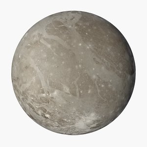 Realistic Ganymede 8K 3D model