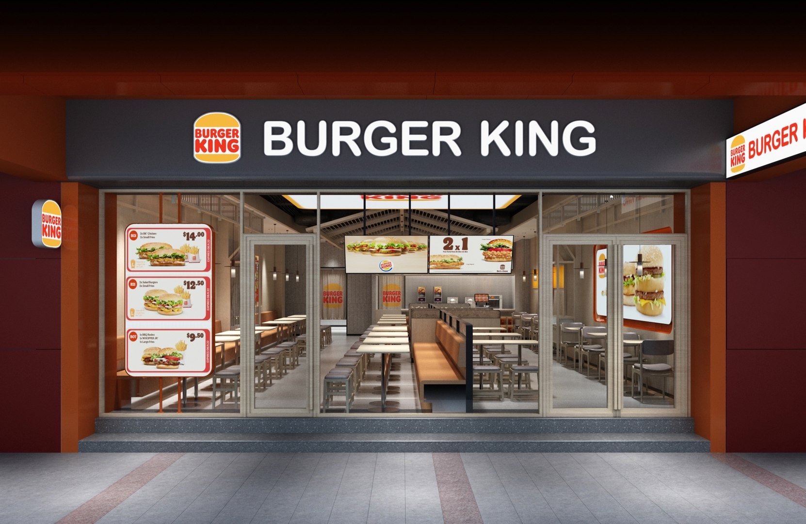 3D Fast Food Restaurant 02 Model - TurboSquid 2371622
