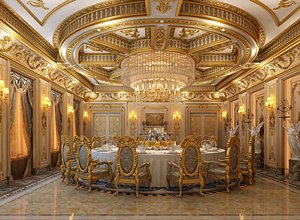 Banquet Room 01 3D model