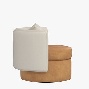 3D Jordan Leather Swivel Chair PBR model