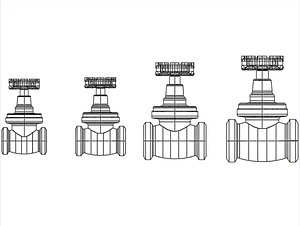 3D Diapraghm Type GLobe Valve 2500 Series model