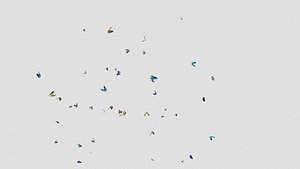 Butterflies swarm 3D model