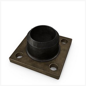 3D model Square Flange SteamPunk PBR