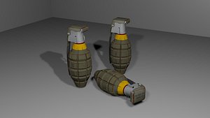 3D pineapple grenade model